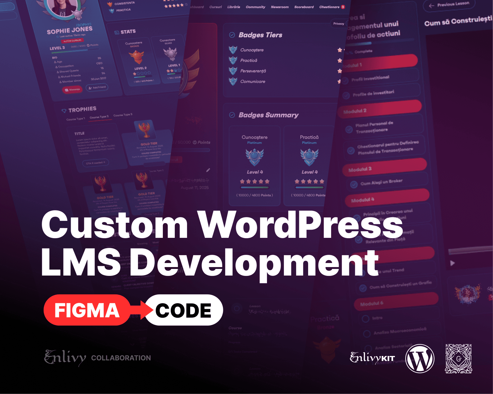Gamified LMS Interface & Custom eLearning Theme