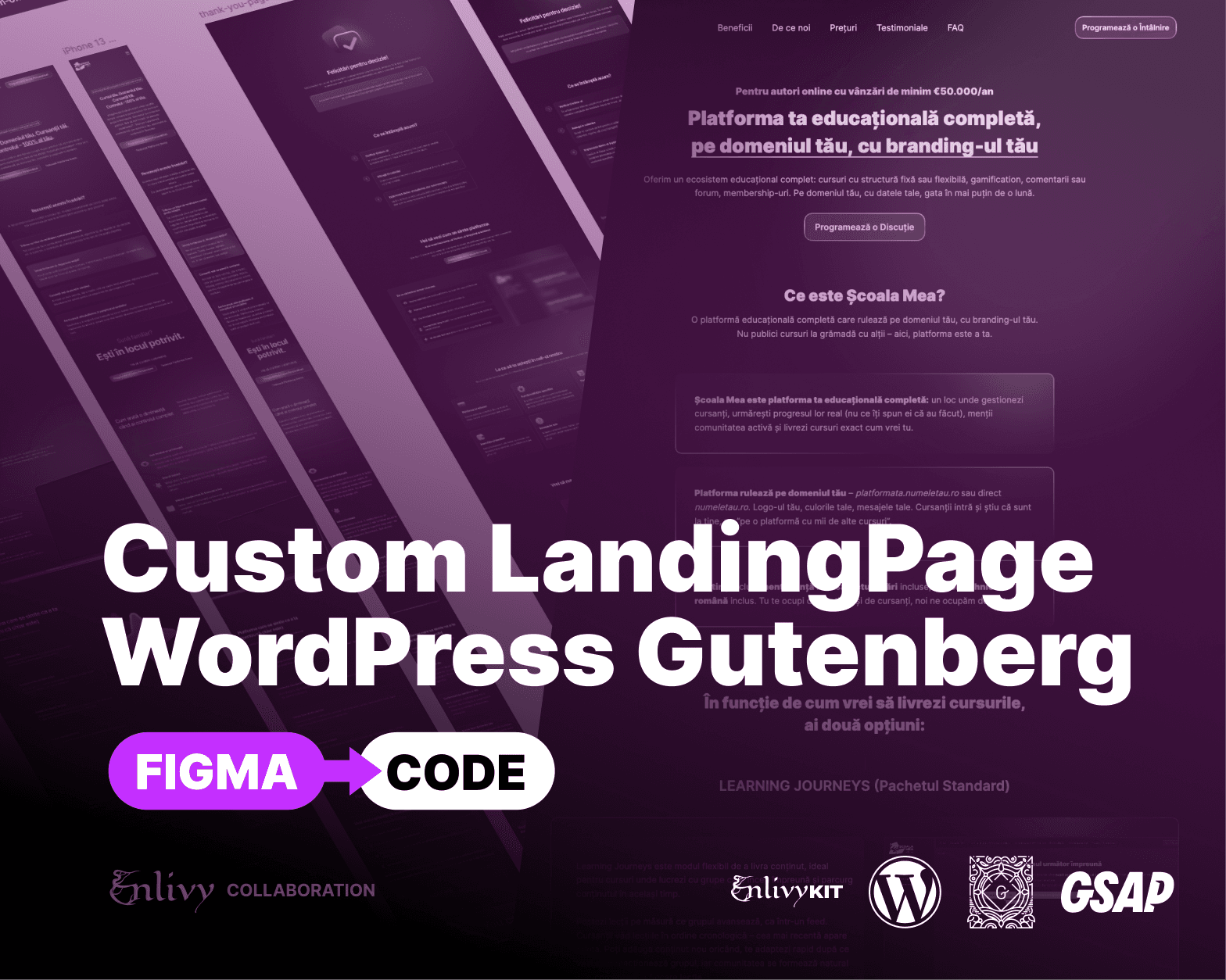 Custom Interactive Gutenberg Landing Page with GSAP