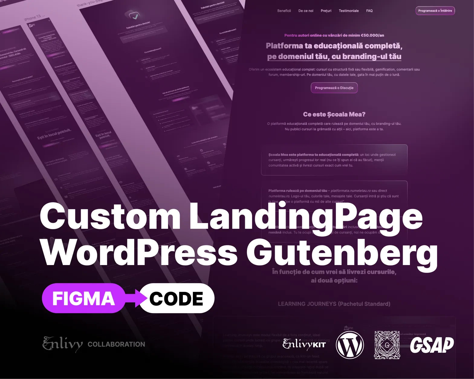 Custom Interactive Gutenberg Landing Page with GSAP